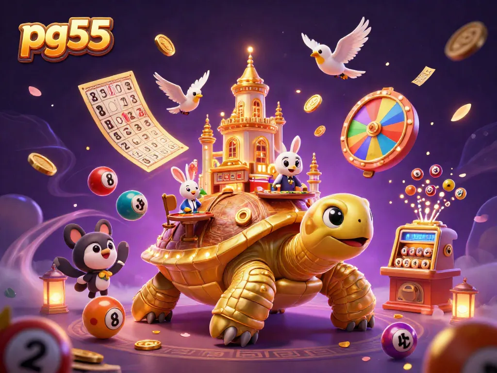 Engage in thrilling gameplay at pg55 with a vibrant casino scene featuring dynamic elements.
