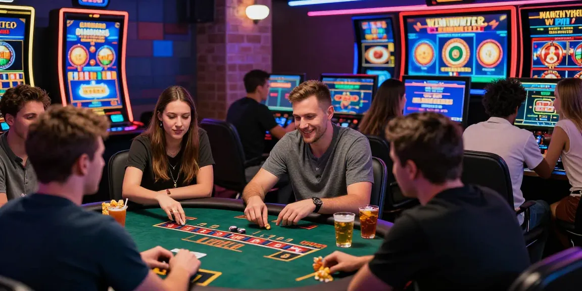 Gamble at Your Own Risk: Engaged players enjoying vibrant online casino experiences.