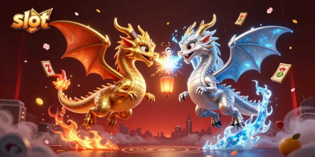 Experience immersive slot games with enchanting dragons and vibrant casino elements.
