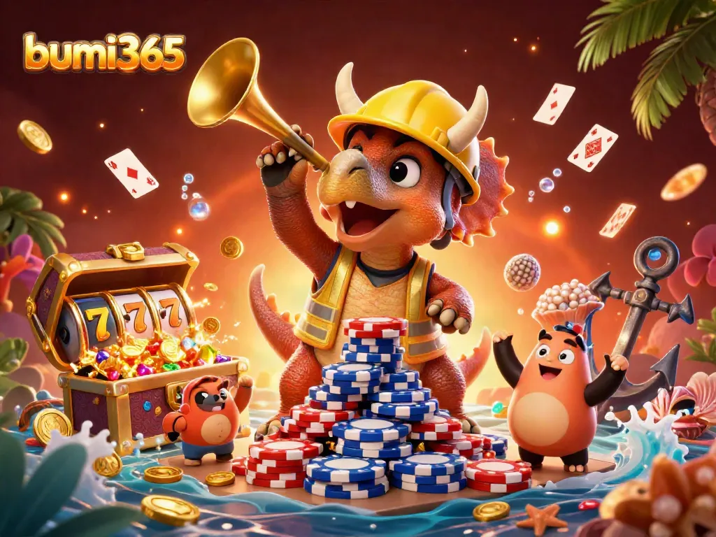 Menyaksikan pengalaman bermain slot di bumi365 dengan karakter unik dan elemen permainan.