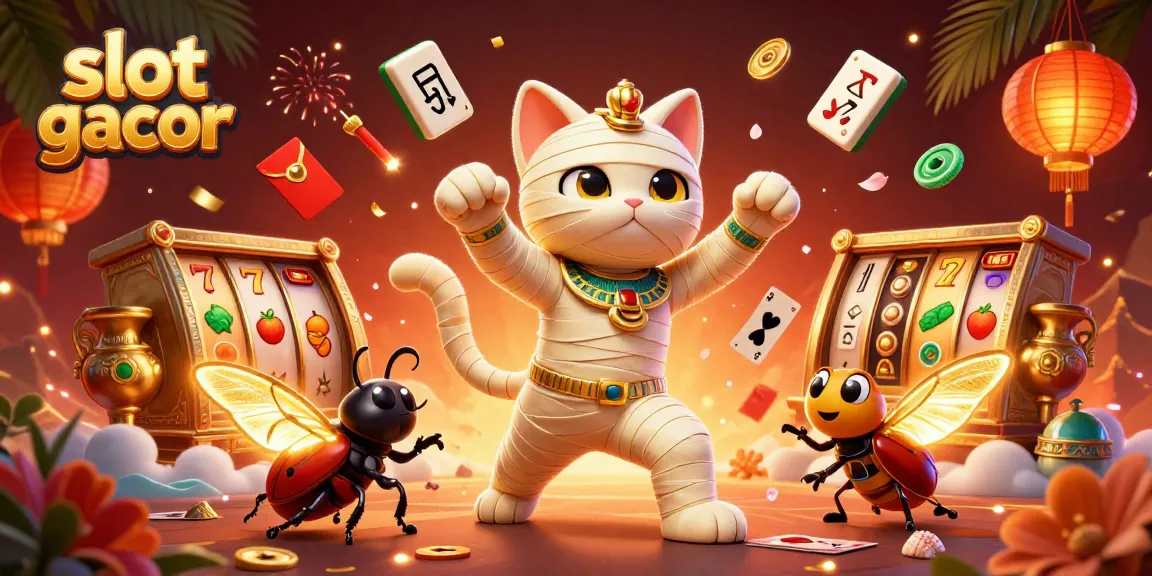 Mainkan slot gacor dengan kucing mumi dan simbol keberuntungan dalam kasino unik ini.