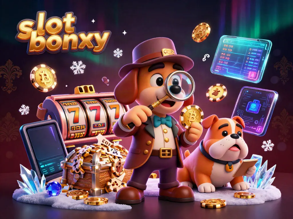 Observe the slot bonus excitement as the detective uncovers hidden treasures in the 3D casino!