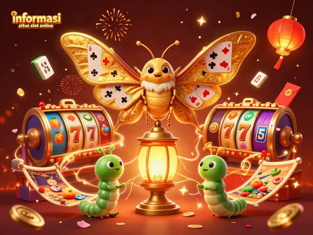 Menggali informasi situs slot online dengan simbol slot dan jackpot yang berkilau pada ilustrasi 3D menawan.