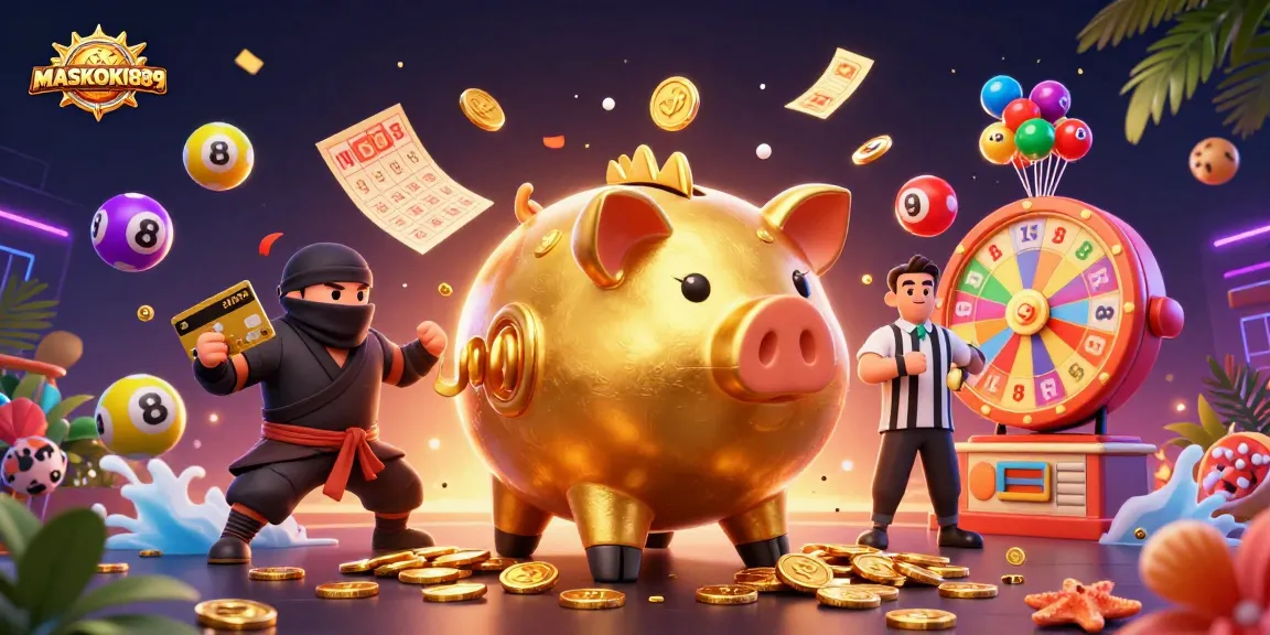 Experience thrilling wins with MASKOKI889's vibrant casino scene featuring dynamic characters and action.