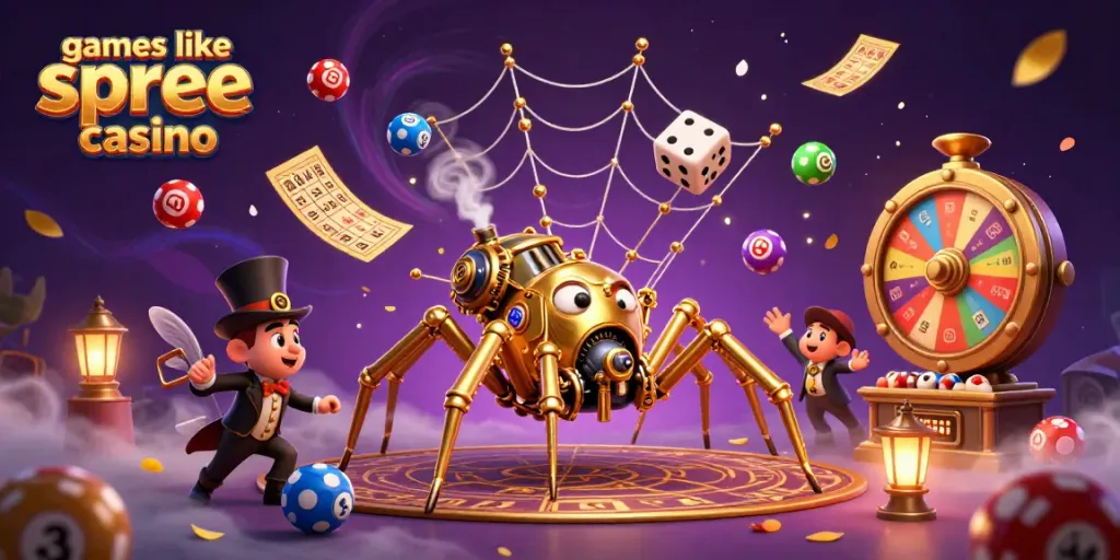 Experience games like spree casino with vibrant lottery elements and dynamic gaming visuals.