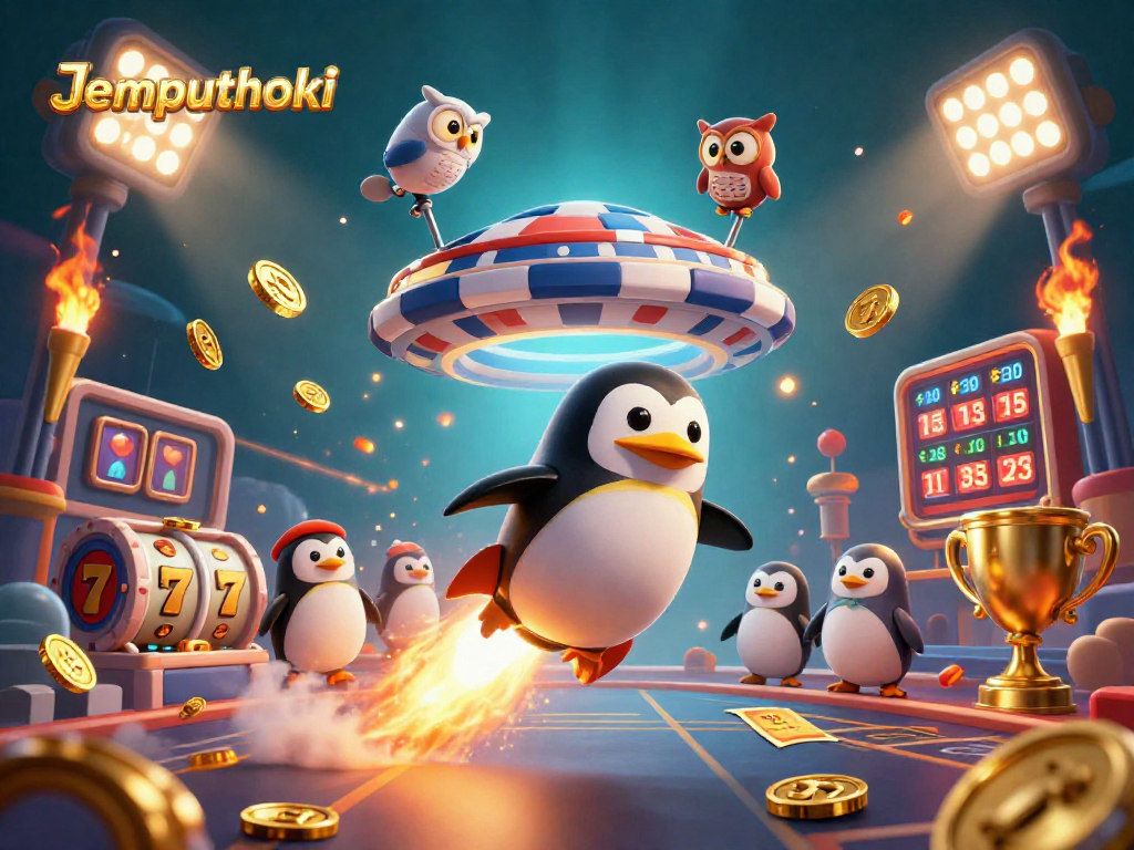 Experience thrilling games at Jemputhoki with exciting slot reels and vibrant casino elements.