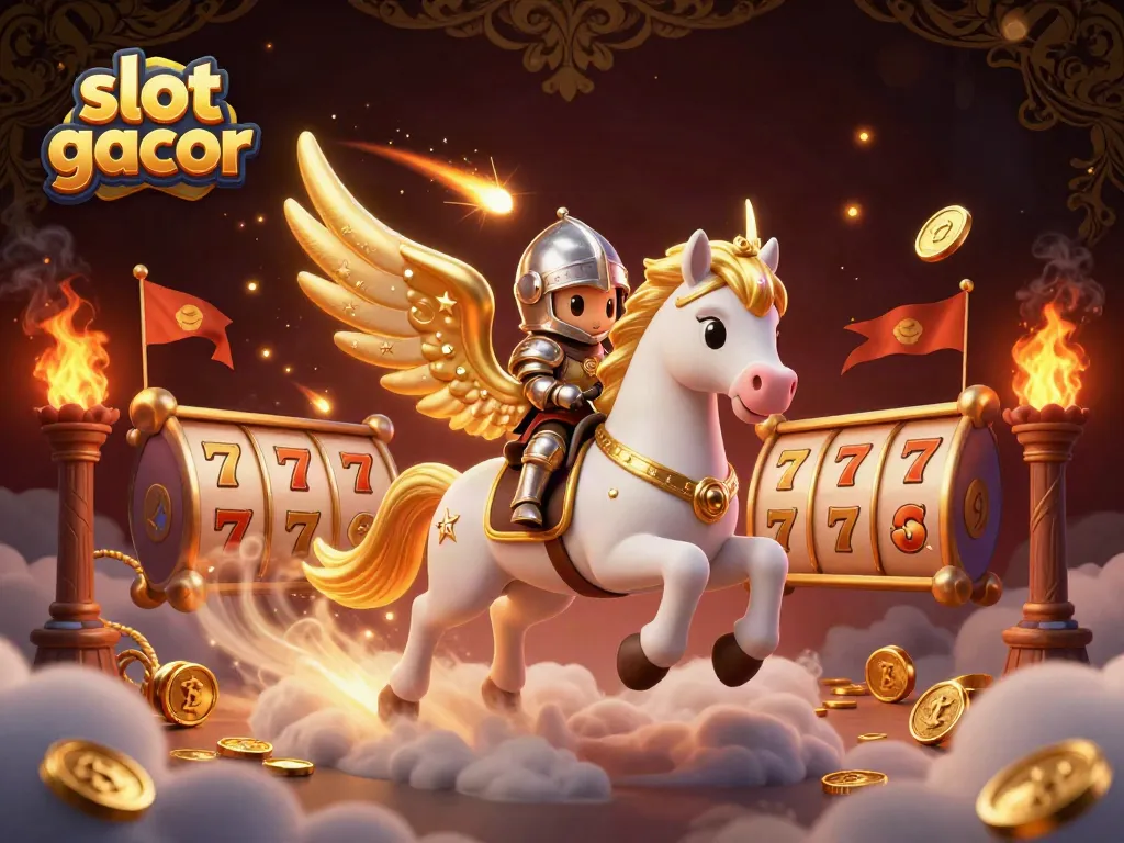 Experience the excitement of slot gacor with golden reels and winning moments in an enthralling 3D scene.