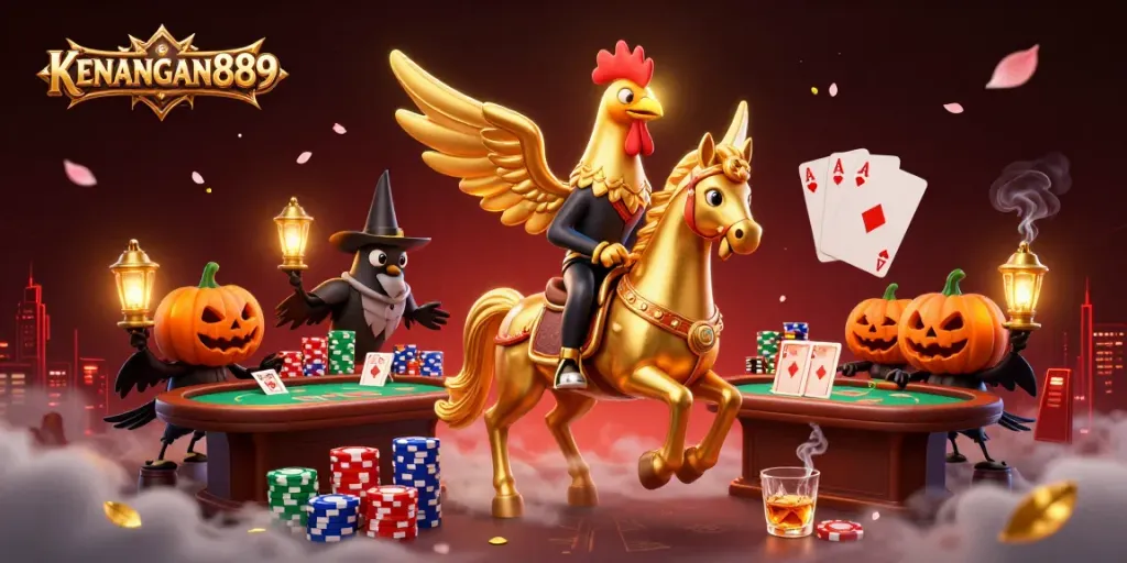 Experience thrilling gameplay at KENANGAN889 with vibrant casino visuals and dynamic poker action.