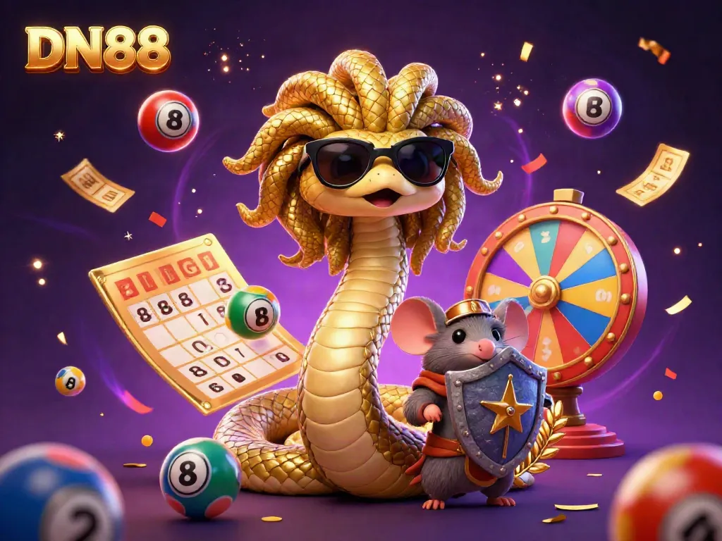Engage with DN88 for thrilling lottery and gaming experiences featuring vibrant characters and dynamic action.