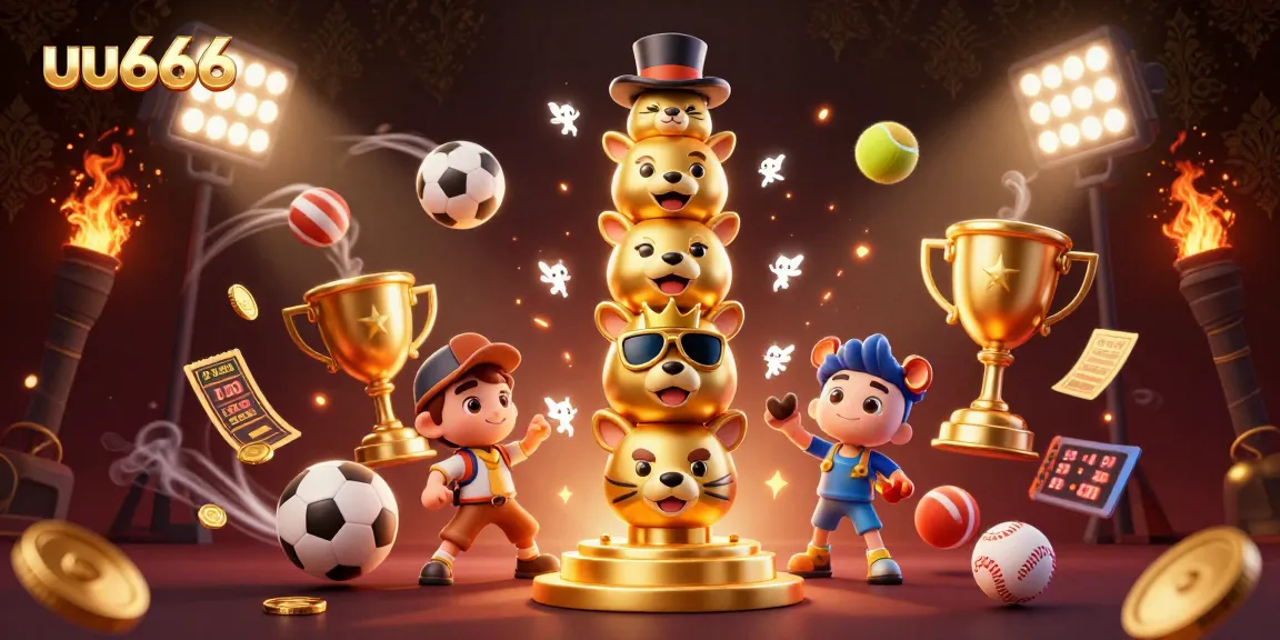 Experience thrilling sports betting action with uu666 in this vibrant casino illustration.