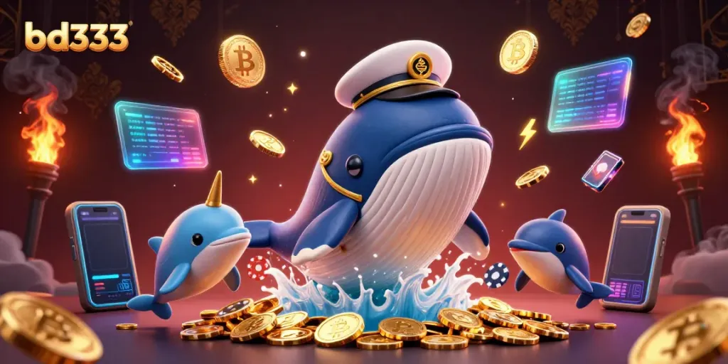 Engage with bd333's thrilling casino experience in a magical underwater scene featuring a lottery of life through vibrant characters.