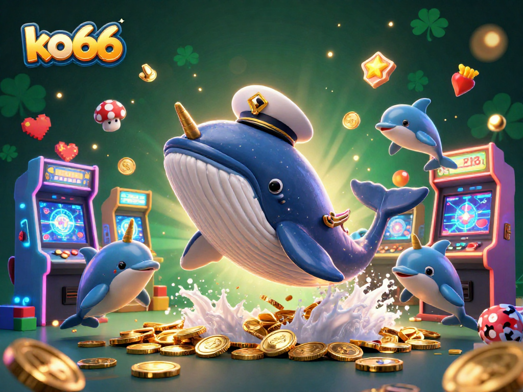 Engage in thrilling gameplay at ko66, featuring whimsical 3D characters and vibrant casino elements.