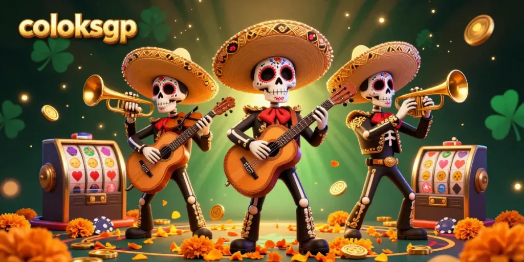 Permainan menarik coloksgp dengan band mariachi skeleton meriah dalam suasana Kasino.