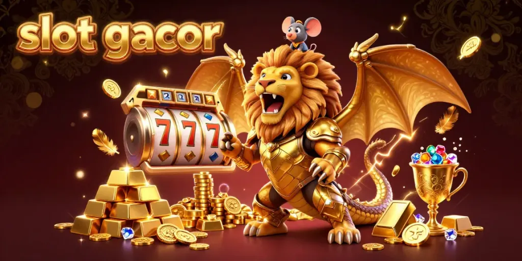 Experience the excitement of slot gacor with a triumphant chimera, treasure, and spinning reels.