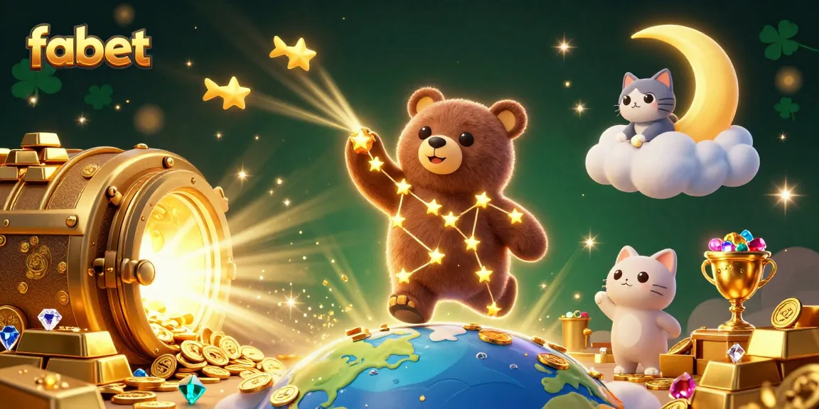 Experience thrilling wins with fabet's vibrant 3D gaming universe featuring golden treasures.