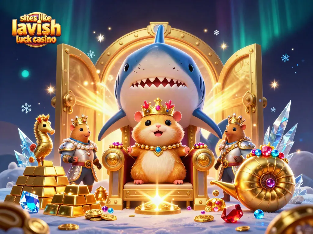Play exciting games like Lavish Luck Casino in a vibrant, dynamic 3D illustration.