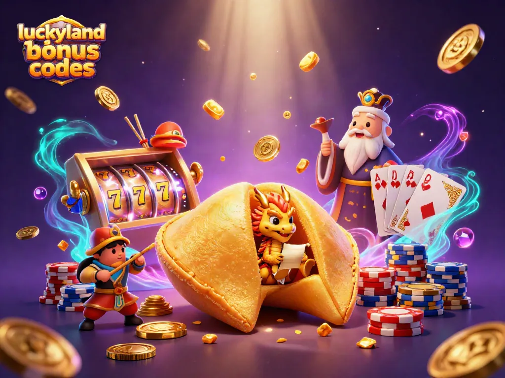 Experience exciting wins with luckyland slots bonus codes featuring golden coins and scattered game elements.