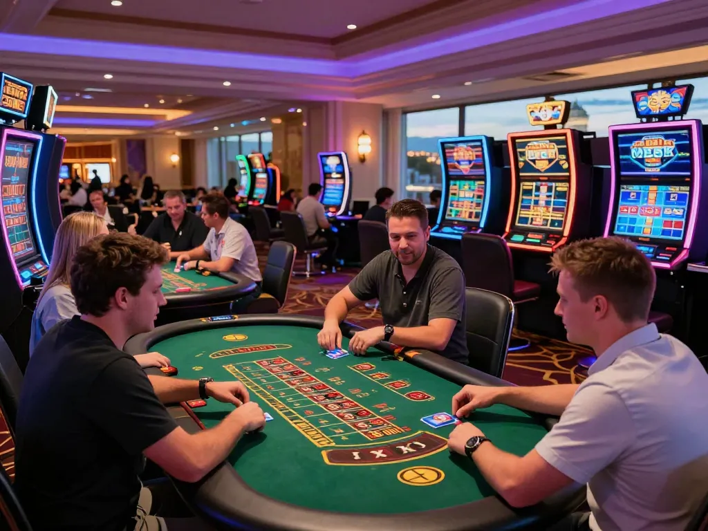 Experience the thrill of usa online casinos with vibrant gaming atmosphere and engaged players.