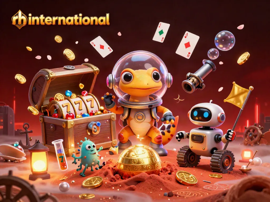 Melihat hasil pengeluaran rhinternational dengan visual menarik dari kasino luar angkasa yang penuh harta karun.
