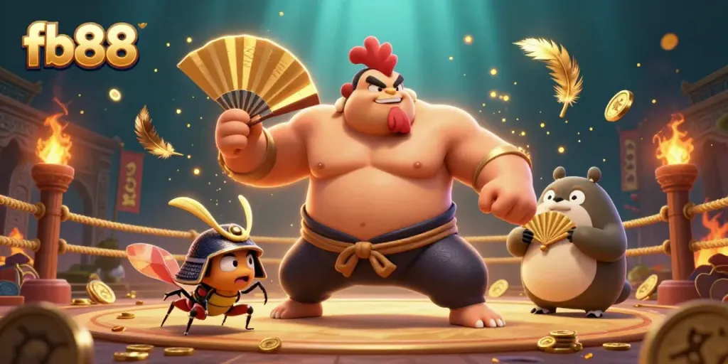 Experience thrilling action with fb88's unique characters in a stellar online casino setting.