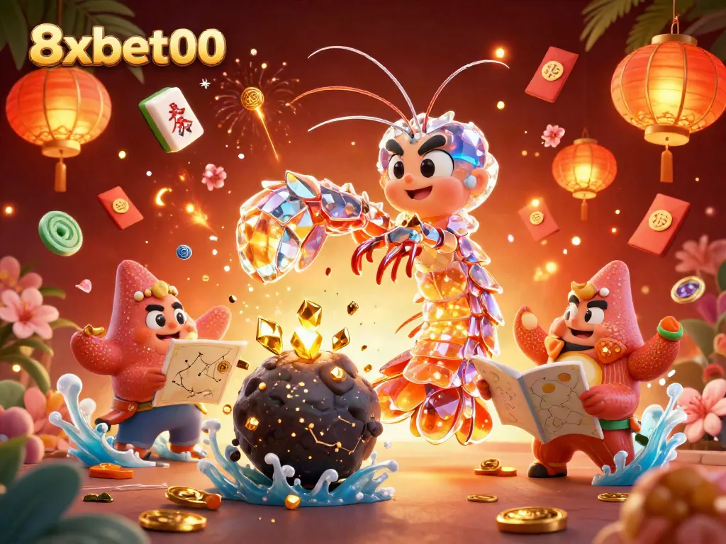 Experience thrilling gameplay with 8xbet00's vibrant scene featuring galactic samurai and treasure.