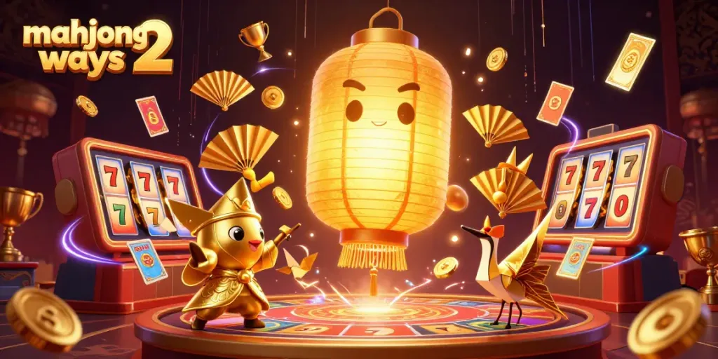 Win big with Mahjong Ways 2 at a vibrant casino featuring the golden lantern spirit and dynamic game elements.
